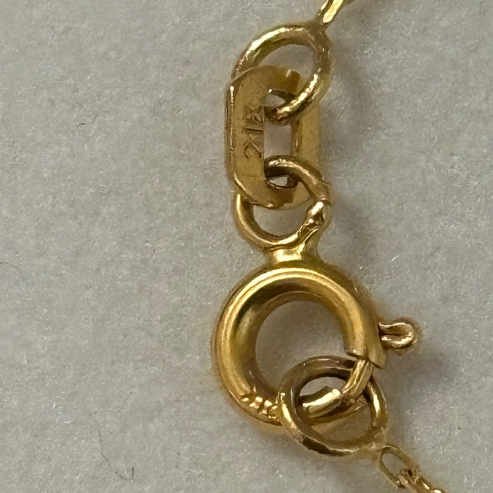 21k solid gold evil eye necklace NIB - Picture 4 of 4